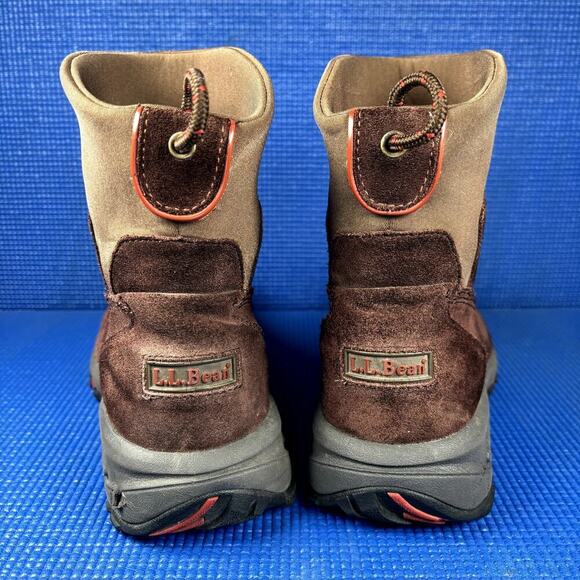 🔴 L.L BEAN THINSULATE FLEX GRIP Women`s Size 6.5 Brown Suede Boots 051708 - Picture 4 of 8